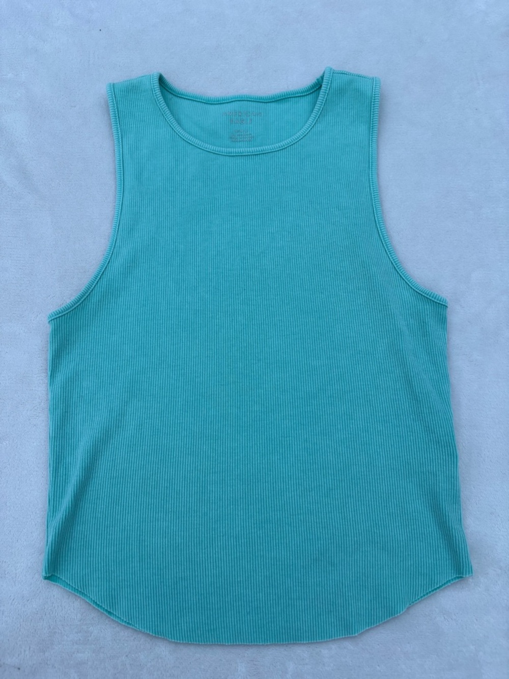 American Eagle Outfitters Ribbed Tank Top - Aqua Teal